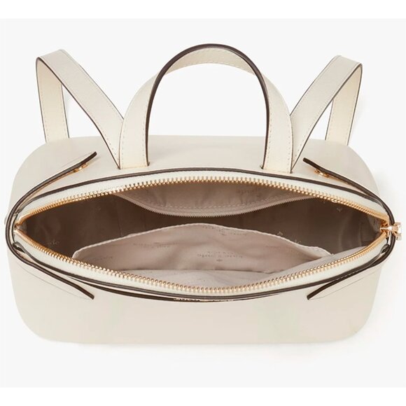S Kate Spade Staci Dome Backpack Ivory White Leather Bag KG021 NWT Meringue $359 main image 8